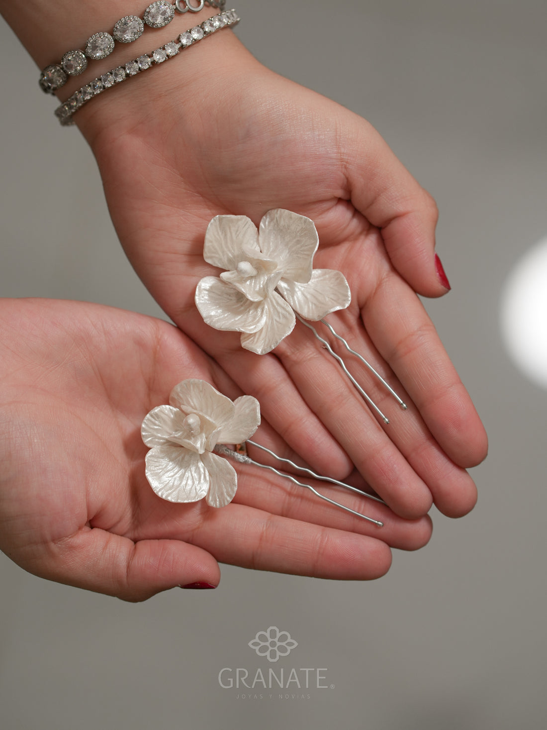 Dúo Horquillas Orquídeas - Chica