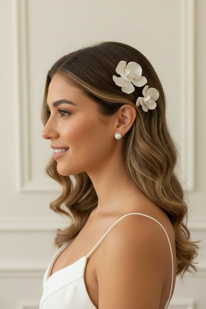 Dúo Horquillas Orquídeas - Mediana