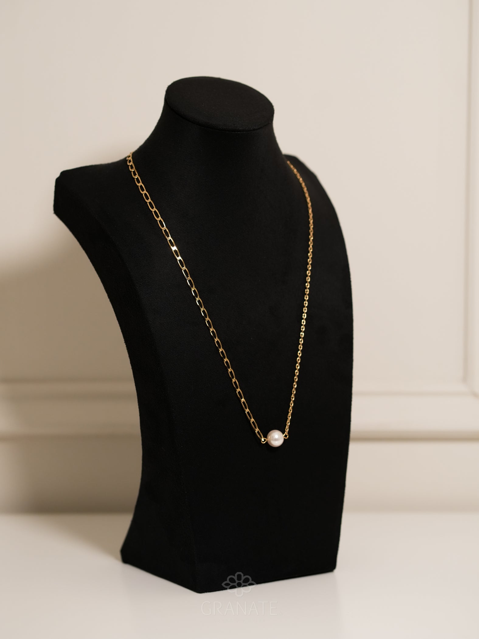 Collar Bi Cadenas y Perla Swarovski