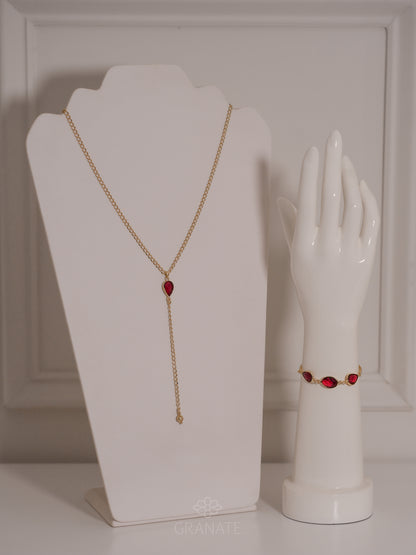 Collar Corbatín Gota Burgundy