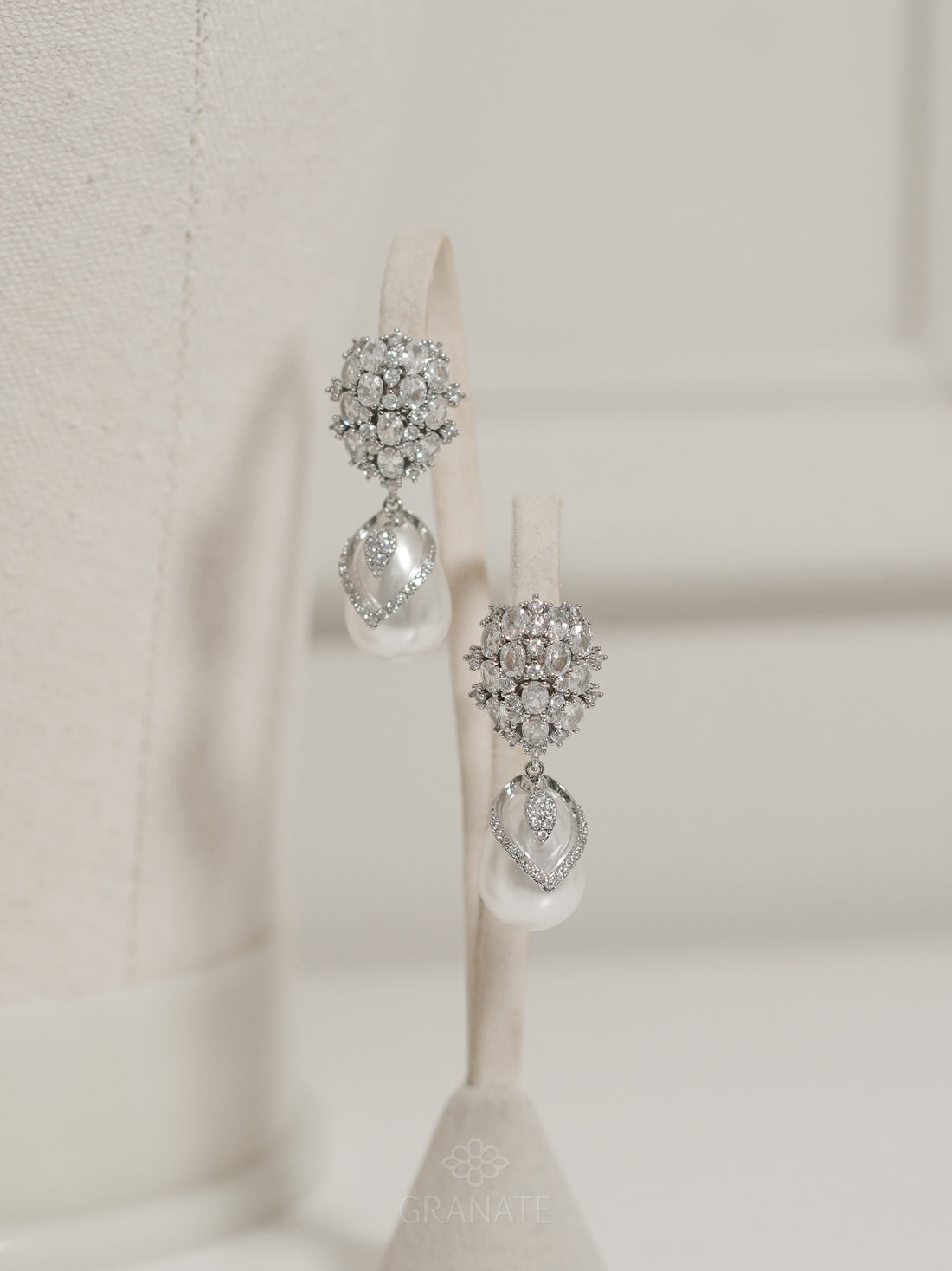 Aretes Perla Gota Grande