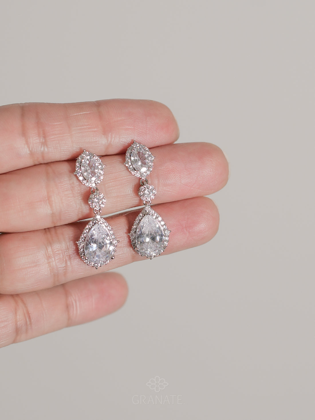 Aretes Gota Zirconia