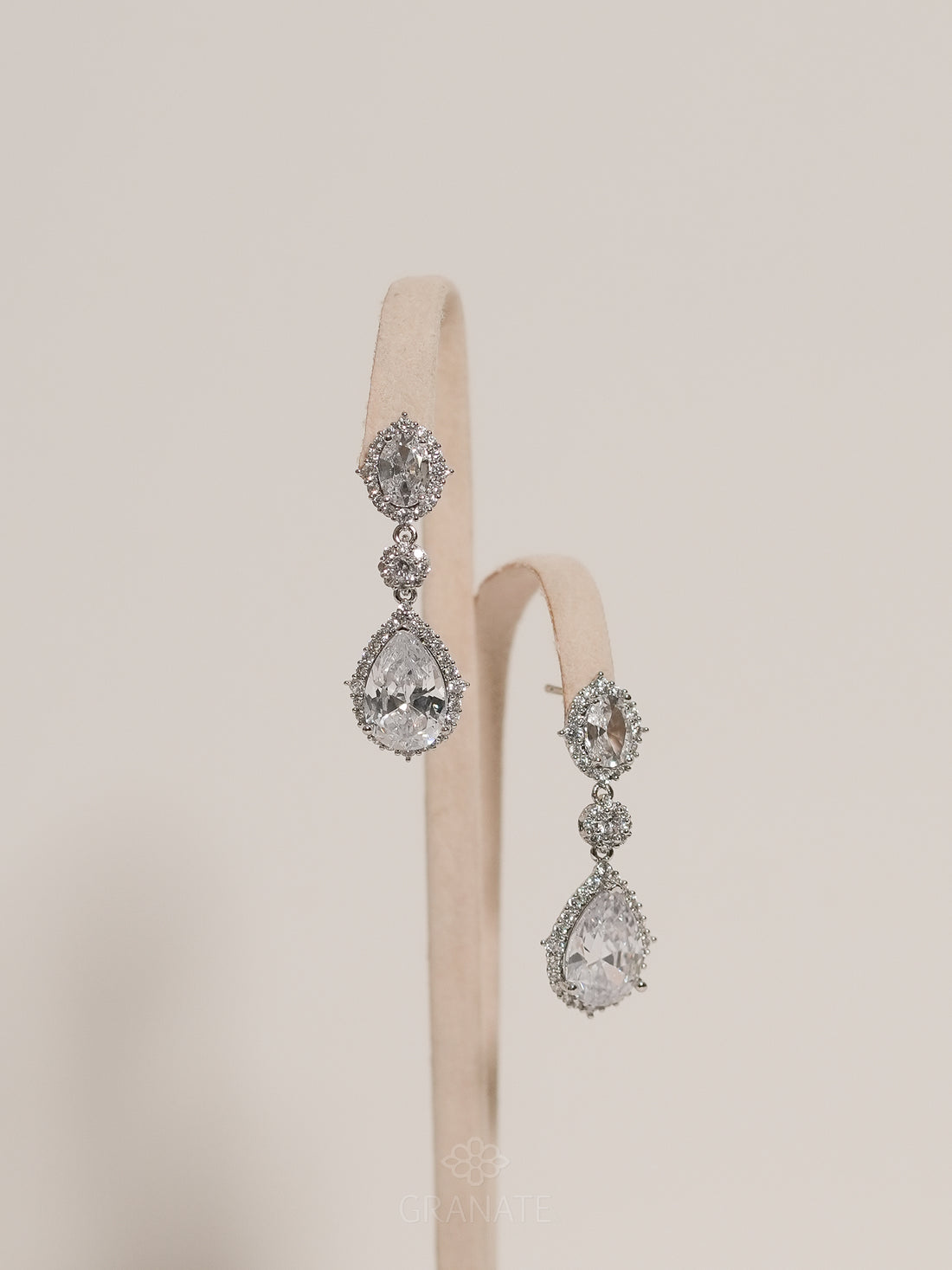 Aretes Gota Zirconia