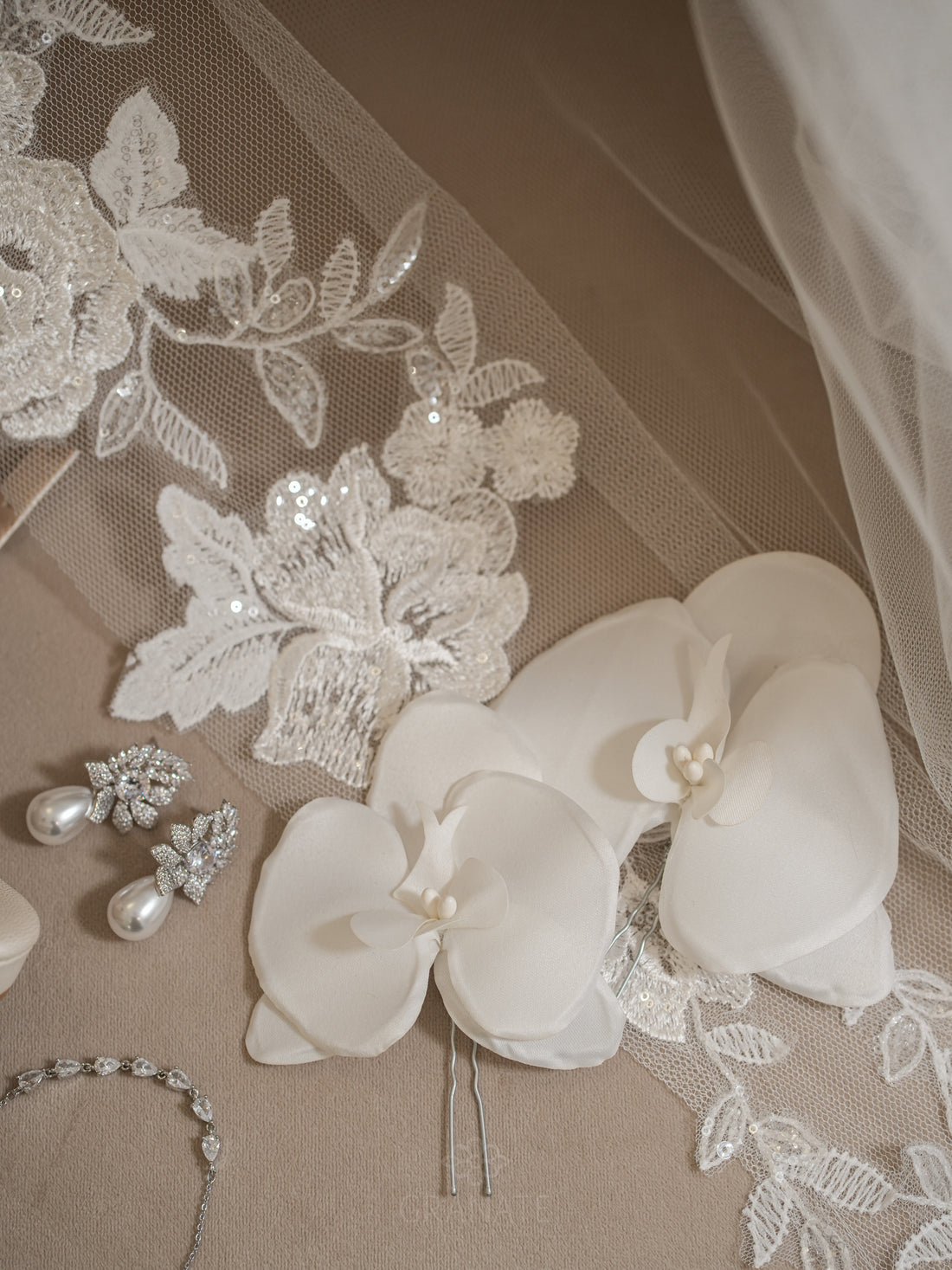 Dúo Tocados Orquídeas Lan