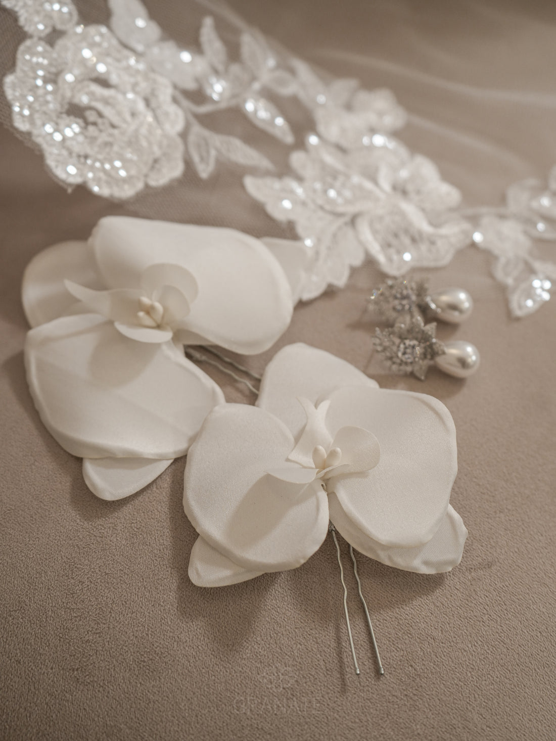 Dúo Tocados Orquídeas Lan