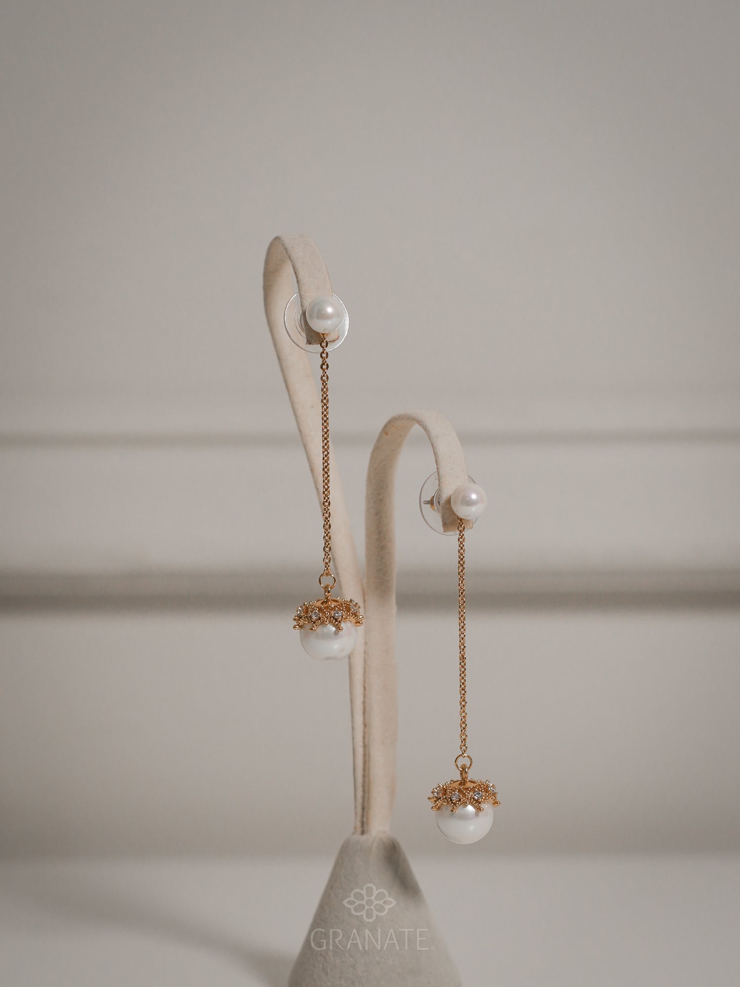 Aretes Perla Colgante