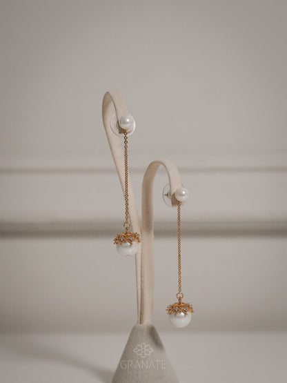 Aretes Perla Colgante