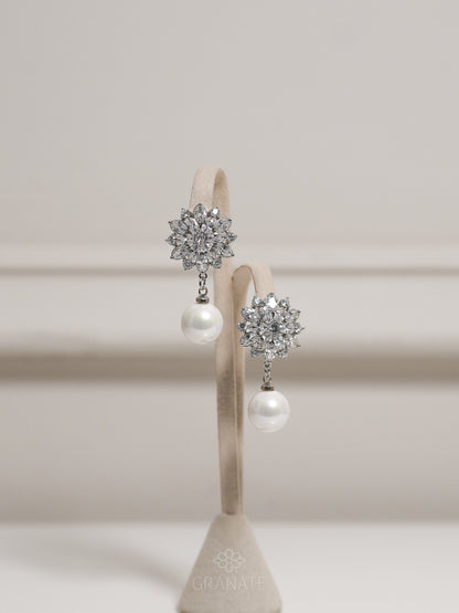 Aretes Flor y Perla