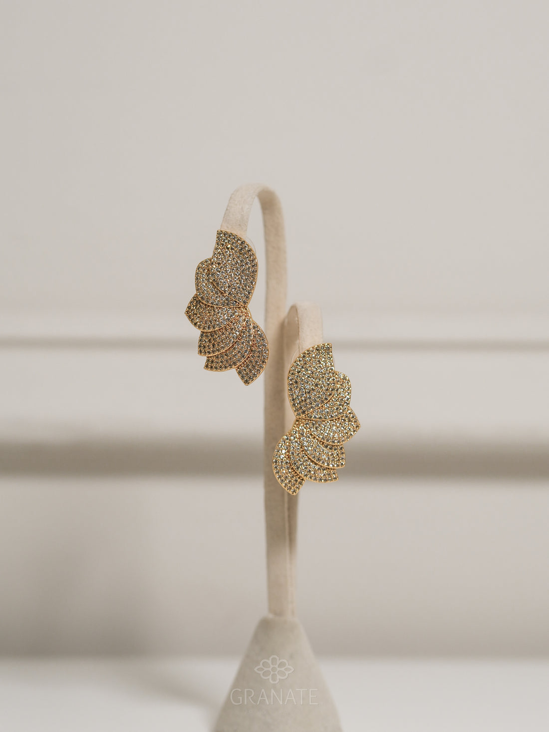 Aretes 6 Hojas Abanico