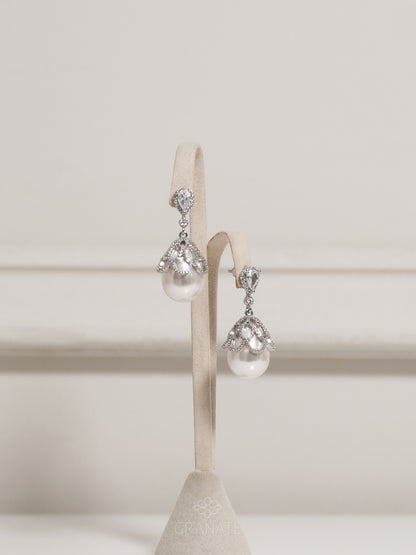 Aretes Perla Gota Red