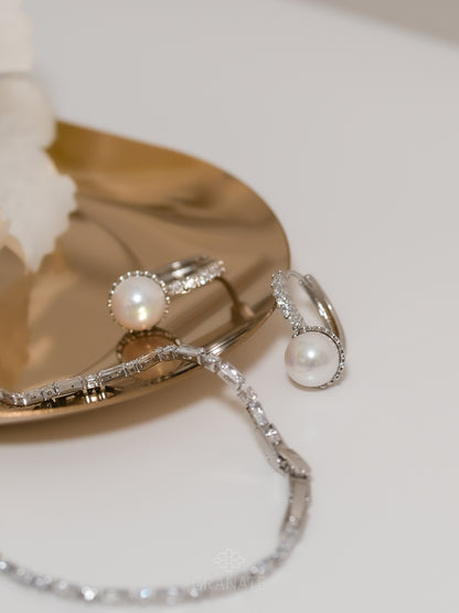 Aretes Línea Circonia y Perla