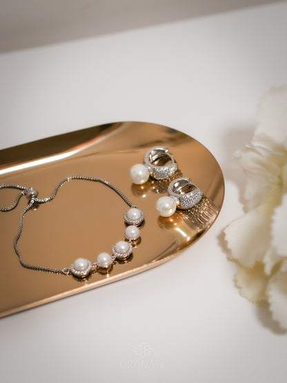 Aretes Pavé y Perla