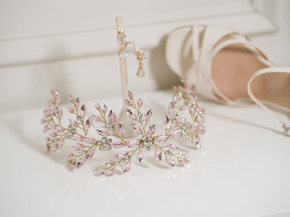 Tocado Lía Rosa