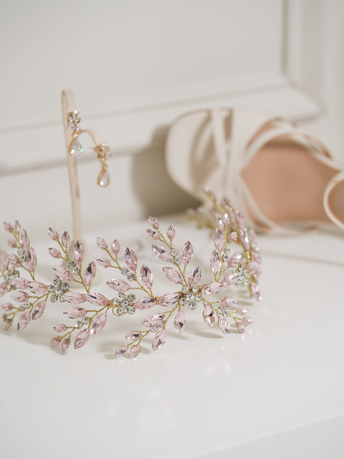 Tocado Lía Rosa