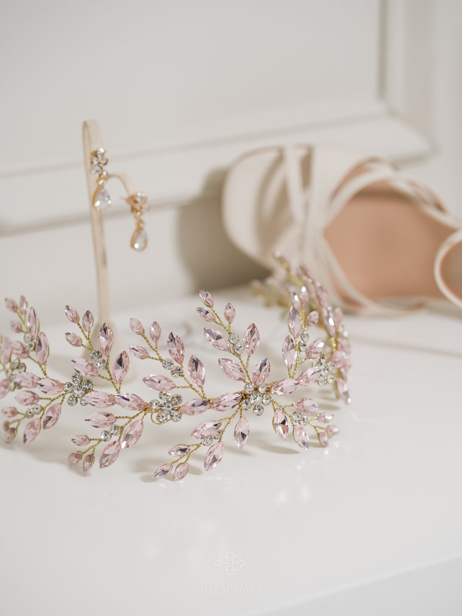 Tocado Lía Rosa