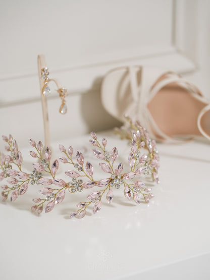 Tocado Lía Rosa