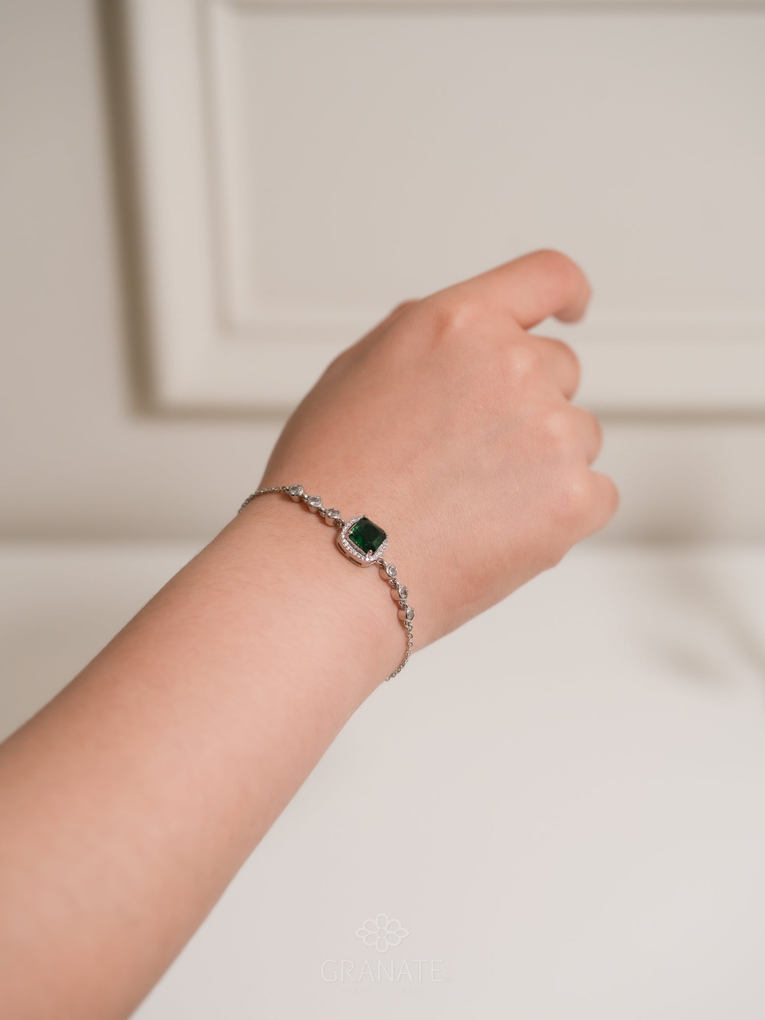 Pulsera Cuadro Halo de Plata