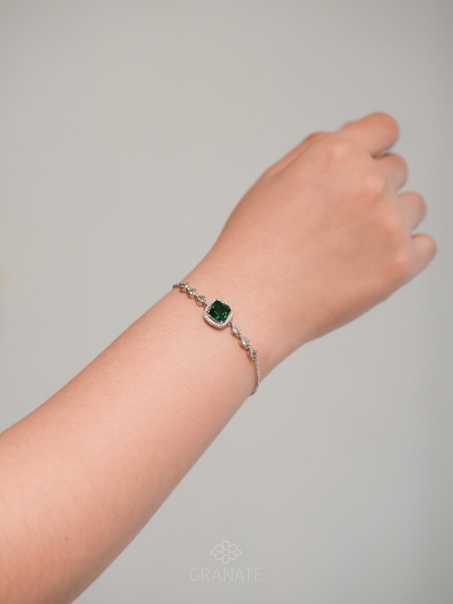 Pulsera Cuadro Halo de Plata