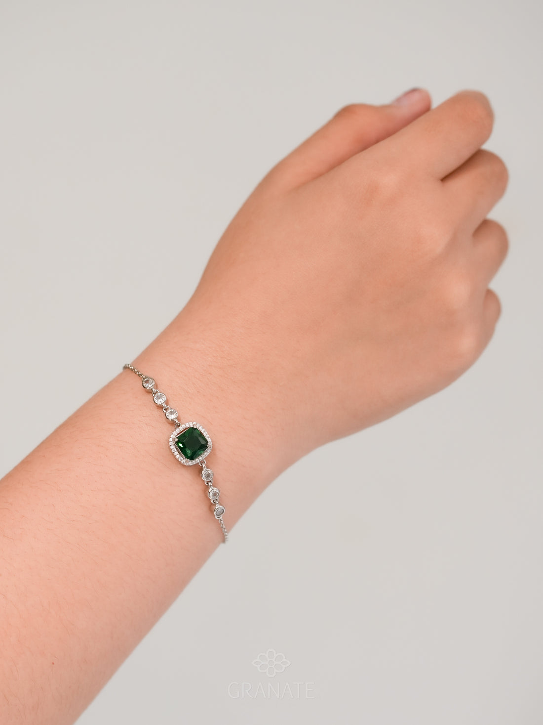 Pulsera Cuadro Halo de Plata