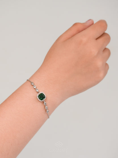 Pulsera Cuadro Halo de Plata