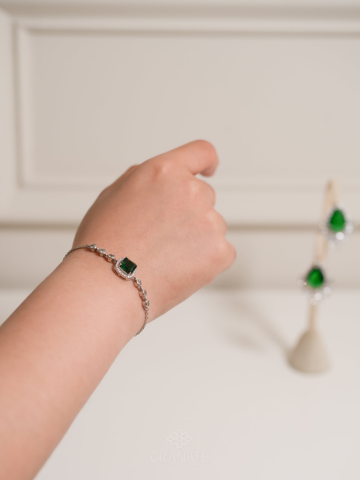 Pulsera Cuadro Halo de Plata