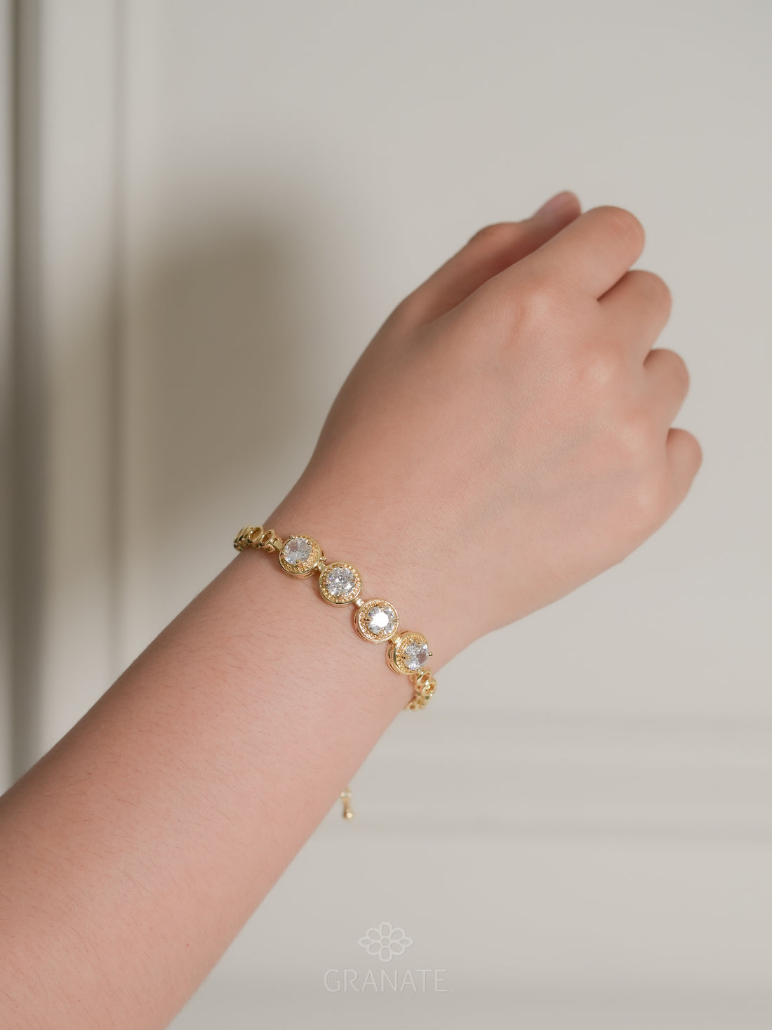 Pulsera 4 Zirconias Redondas