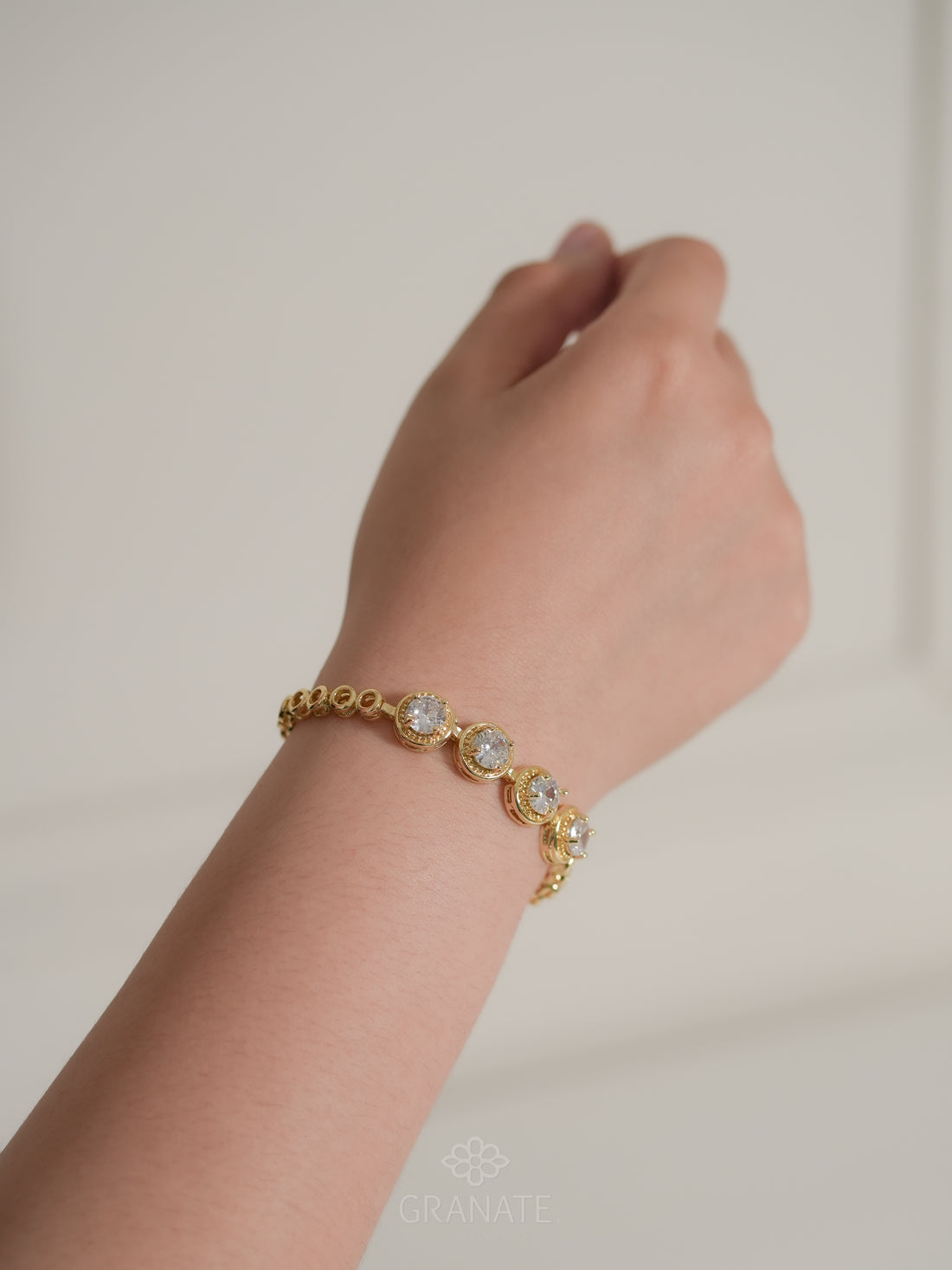 Pulsera 4 Zirconias Redondas
