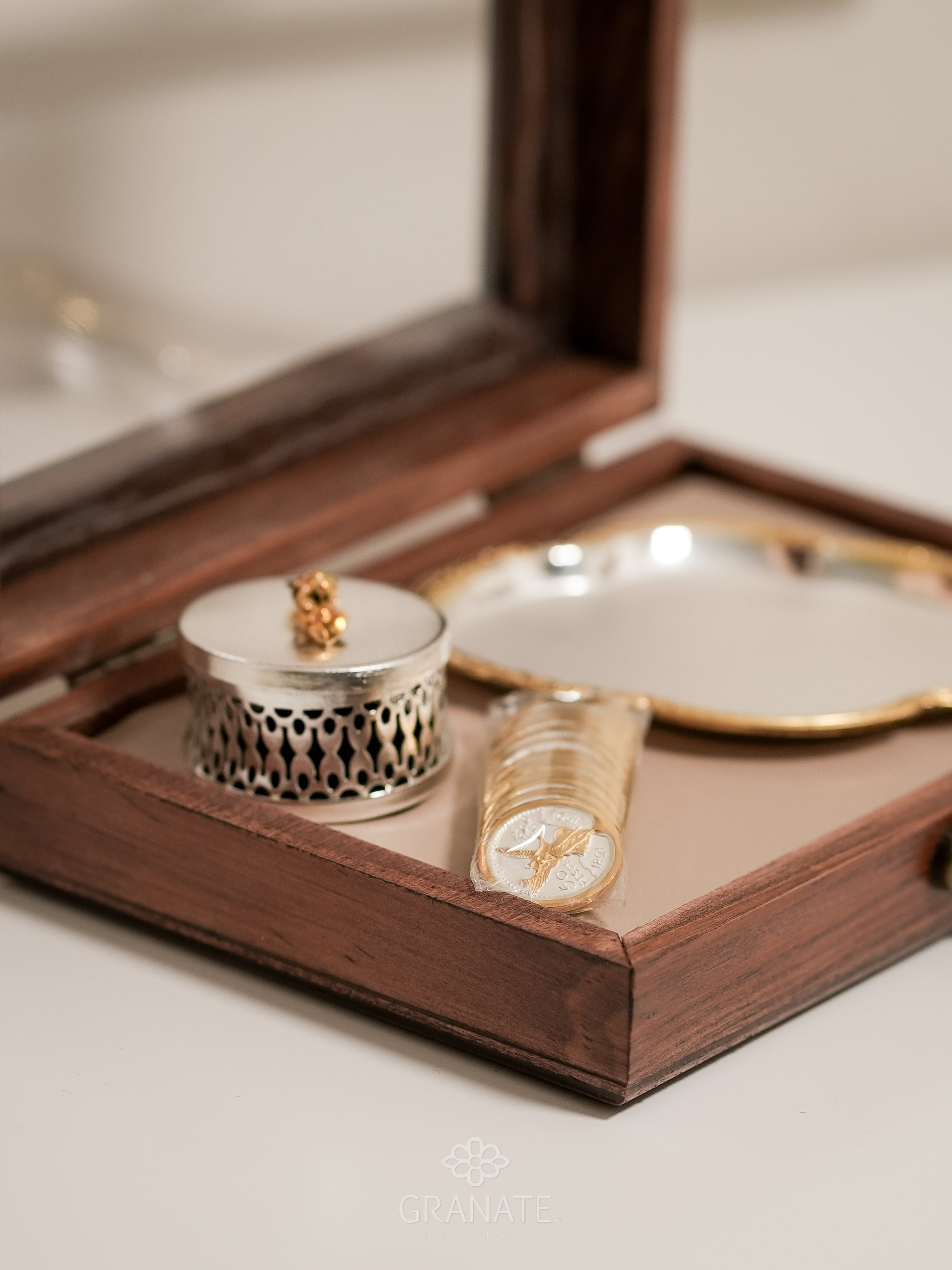 Estuche Madera Arras Bicolor - Centenario