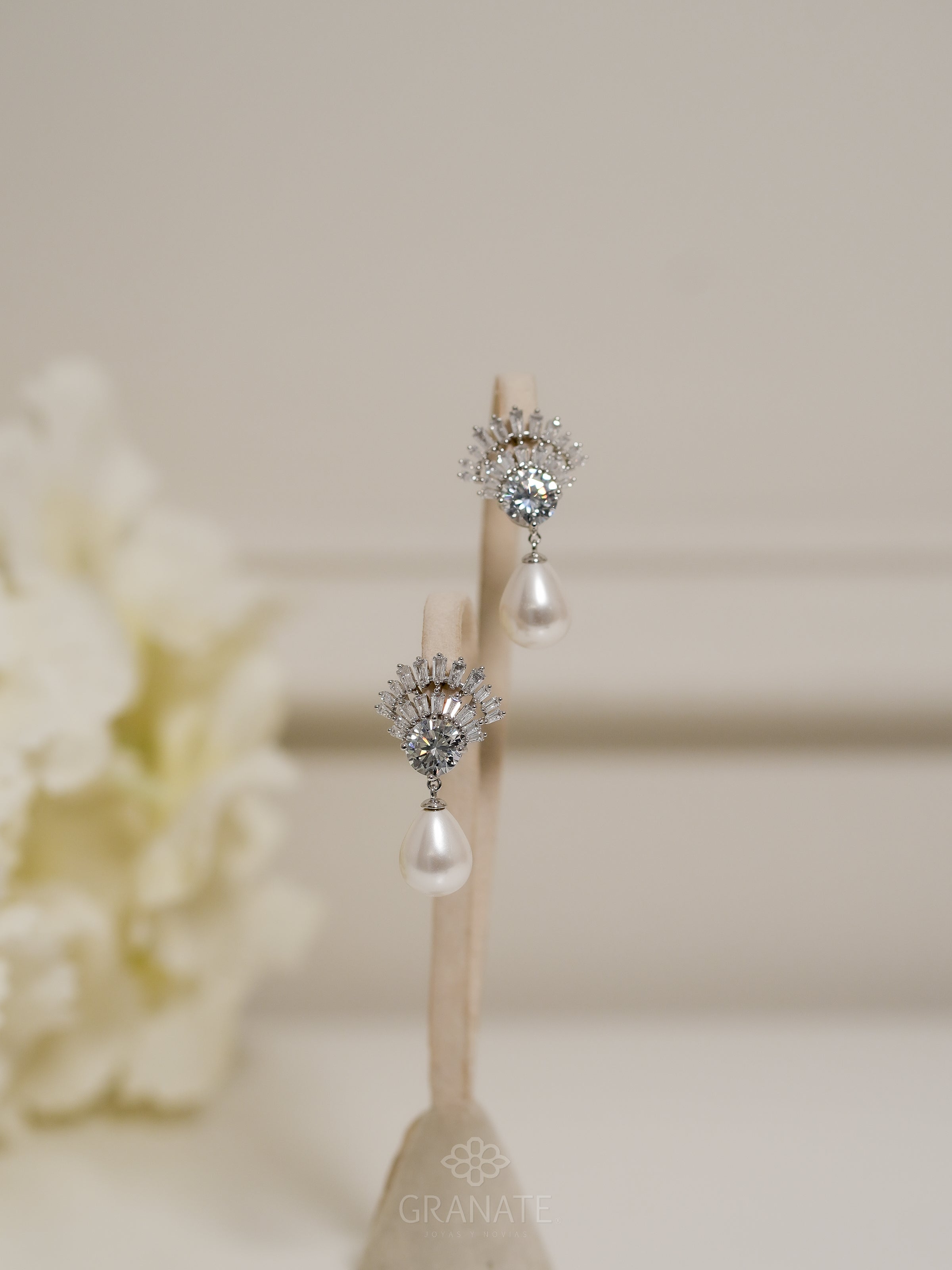 Aretes Fania con Perla