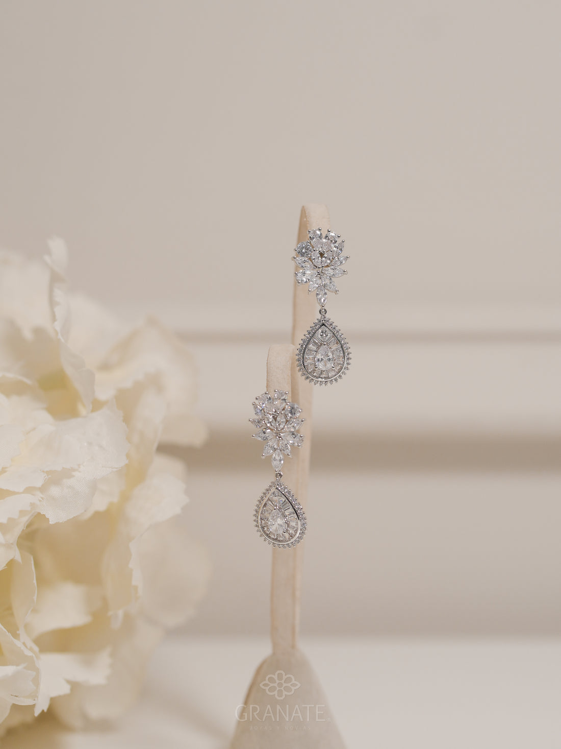 Aretes Mix y Gota Halo - Plateado