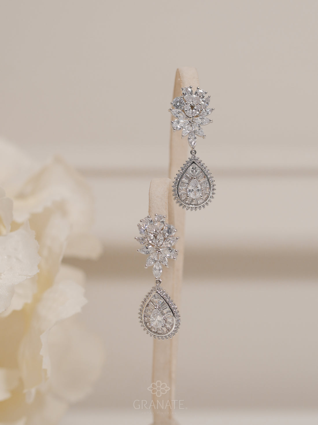 Aretes Mix y Gota Halo - Plateado