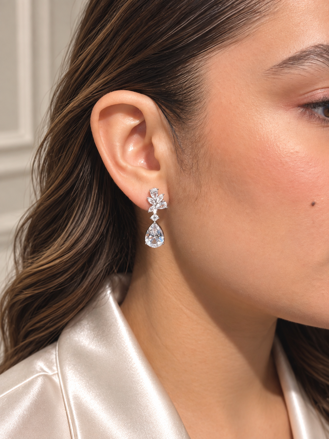 Aretes Mix y Gota Zirconia