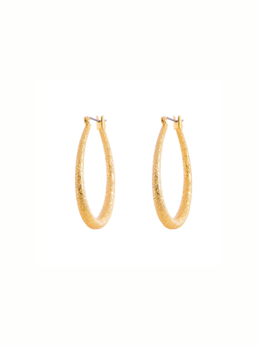 Arracada Oval Textura