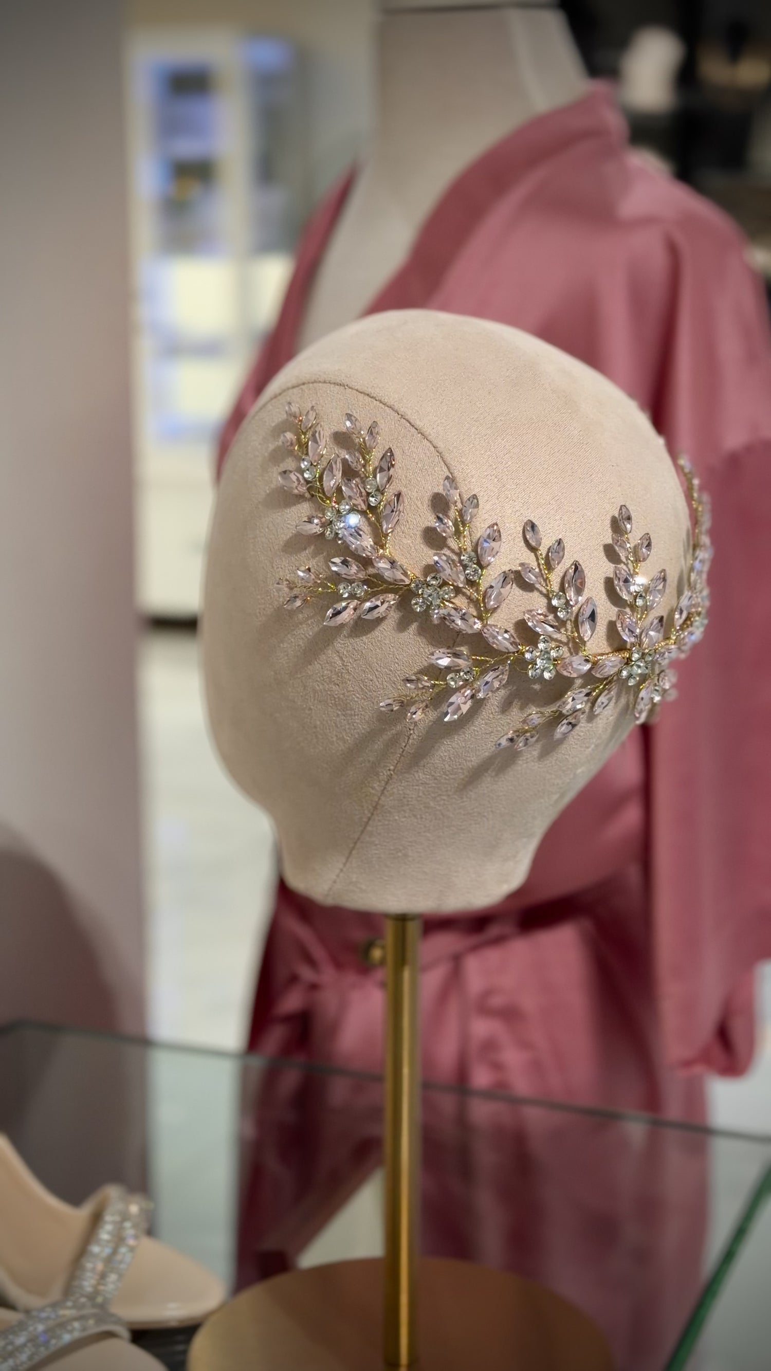 Tocado Lía Rosa