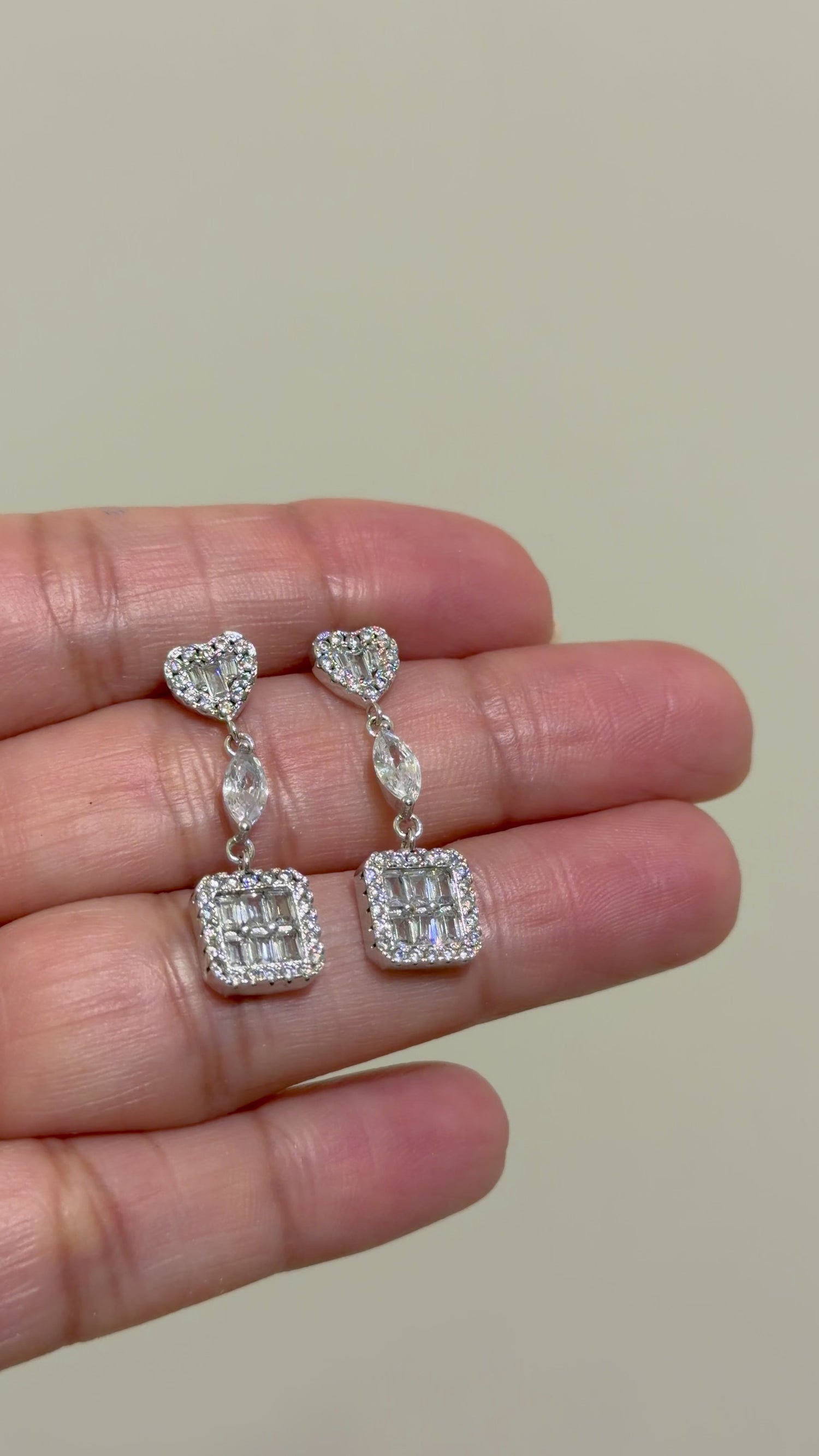 Aretes Cuadro Colgante