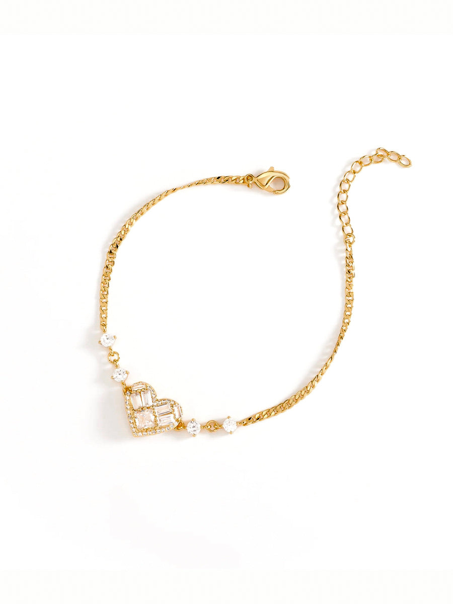 Pulsera Corazón Baguettes