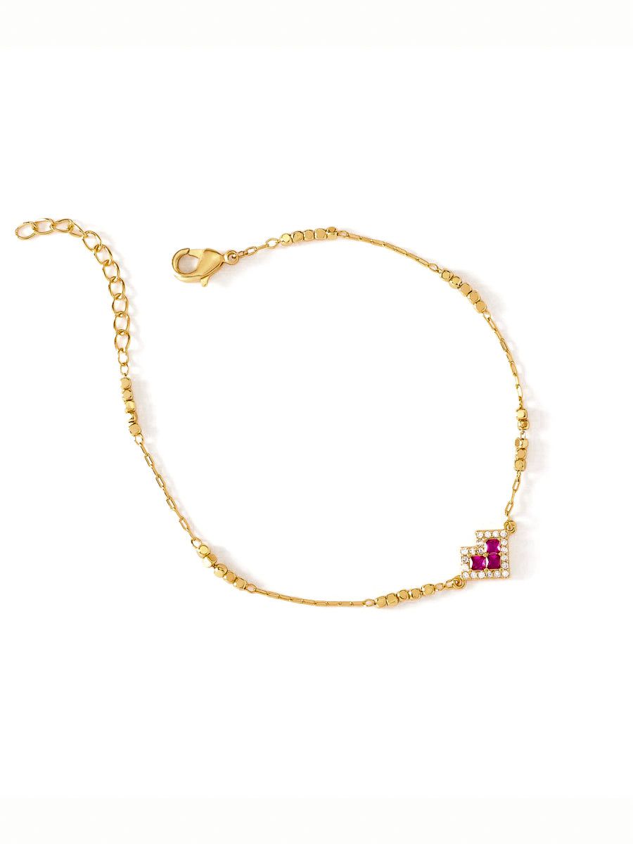 Pulsera Mini Corazón Rosa