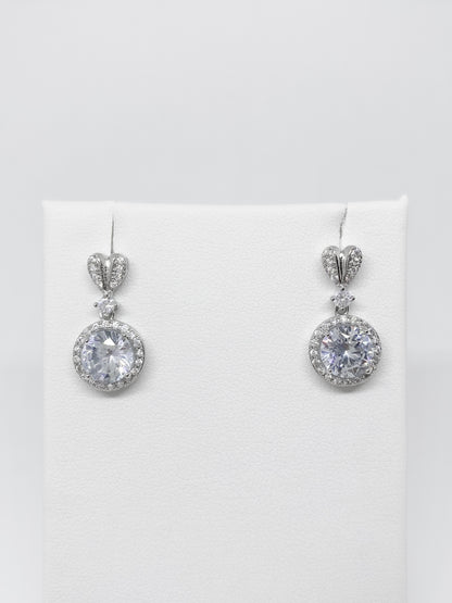 Aretes Solitario Colgante
