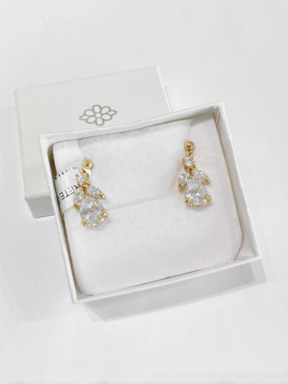 Aretes Gota con Hojas