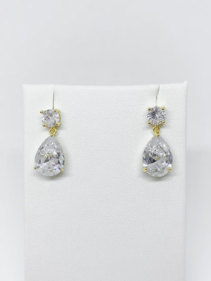 Aretes Punto Gota - Dorado