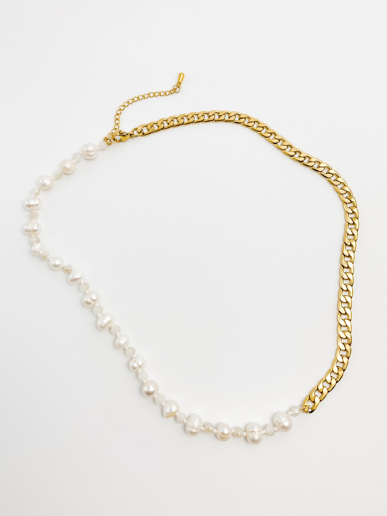 Collar Perlas y Eslabones