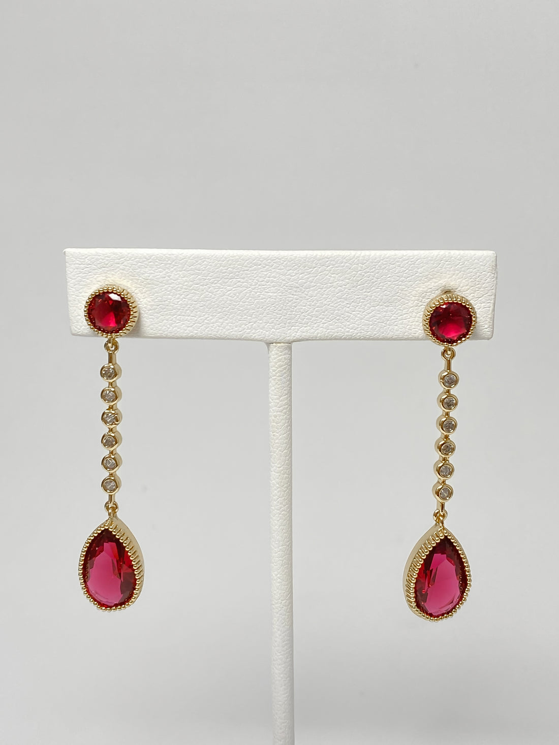 Aretes Barra Gota Colgante