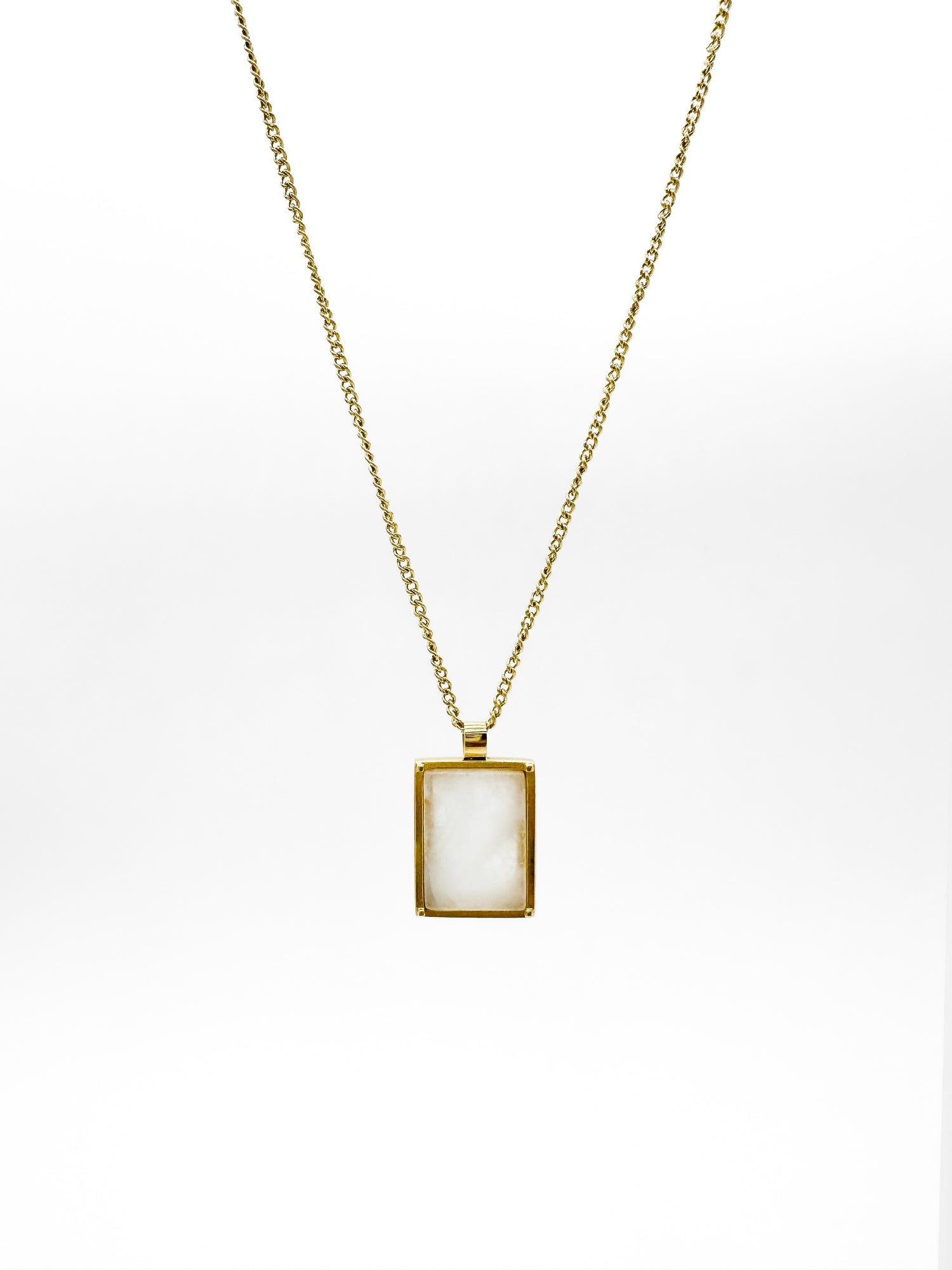 Collar Placa - Blanco