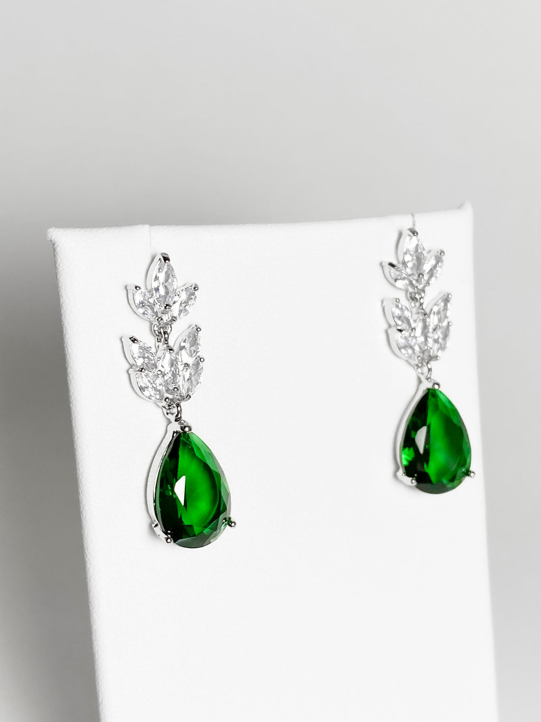 Aretes Gota Zirconia - Verde