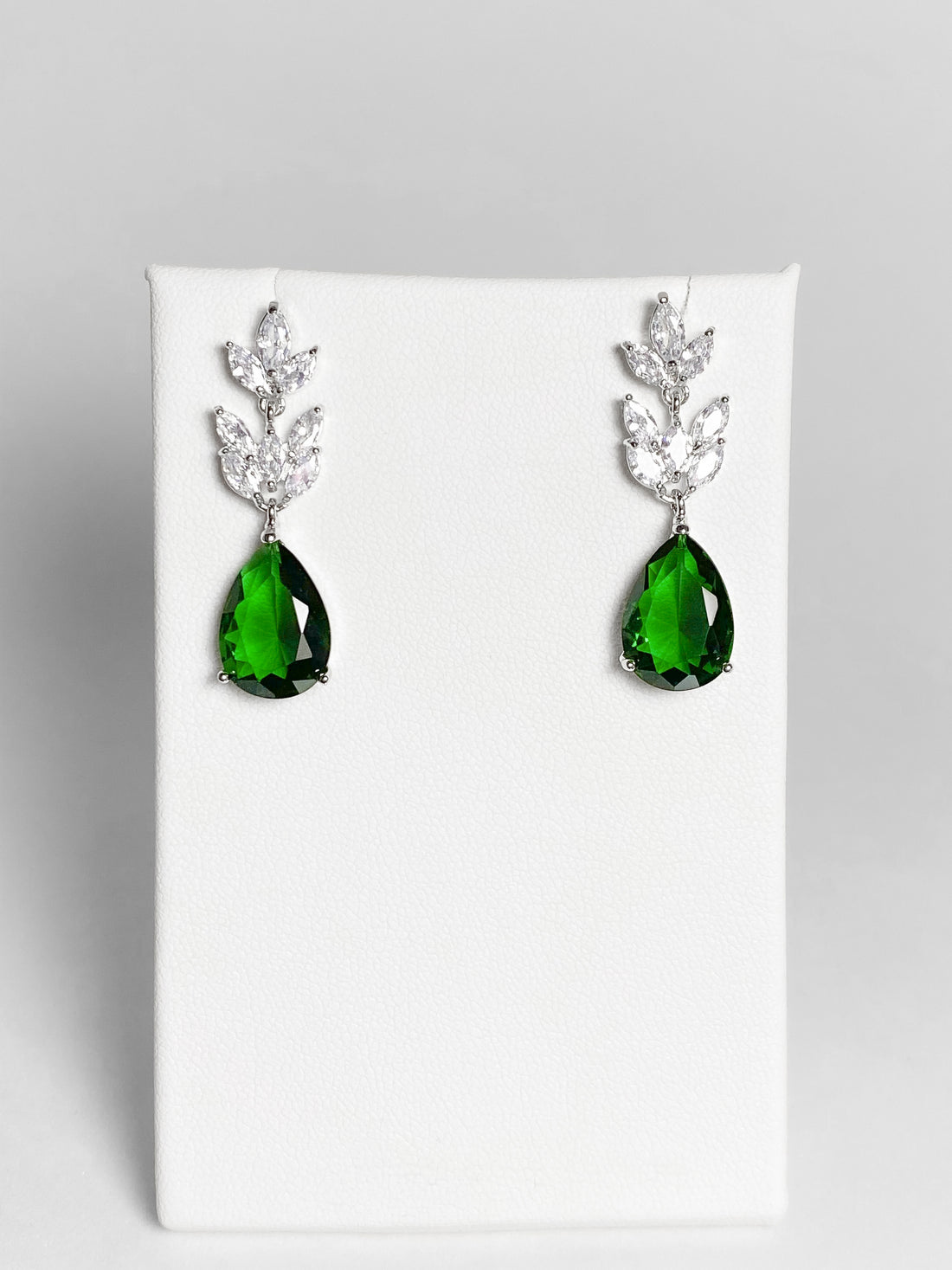 Aretes Gota Zirconia - Verde