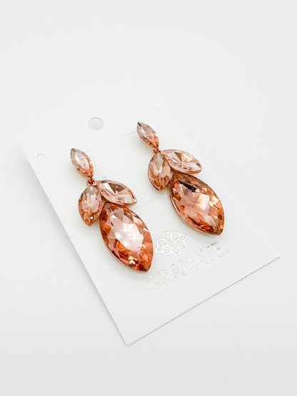 Aretes Marquise Oro Rosa